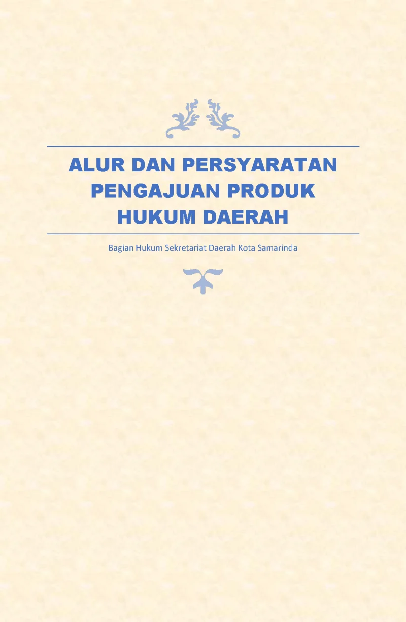 Alur dan Persyaratan Pengajuan Produk Hukum Pemerintah Kota Samarinda