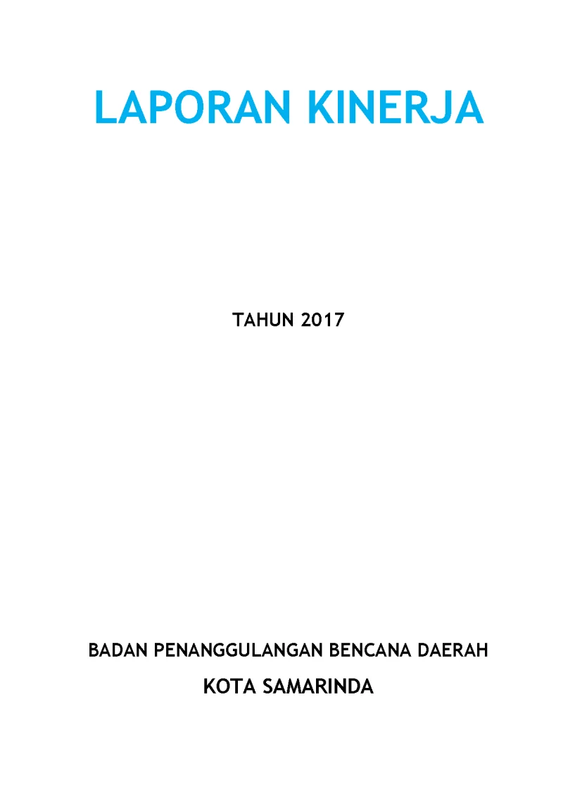 LAKIP Badan Penanggulangan Bencana Daerah 2017