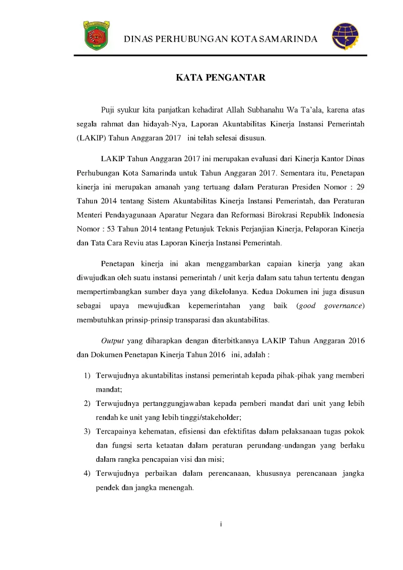 LAKIP Dinas Perhubugan 2017