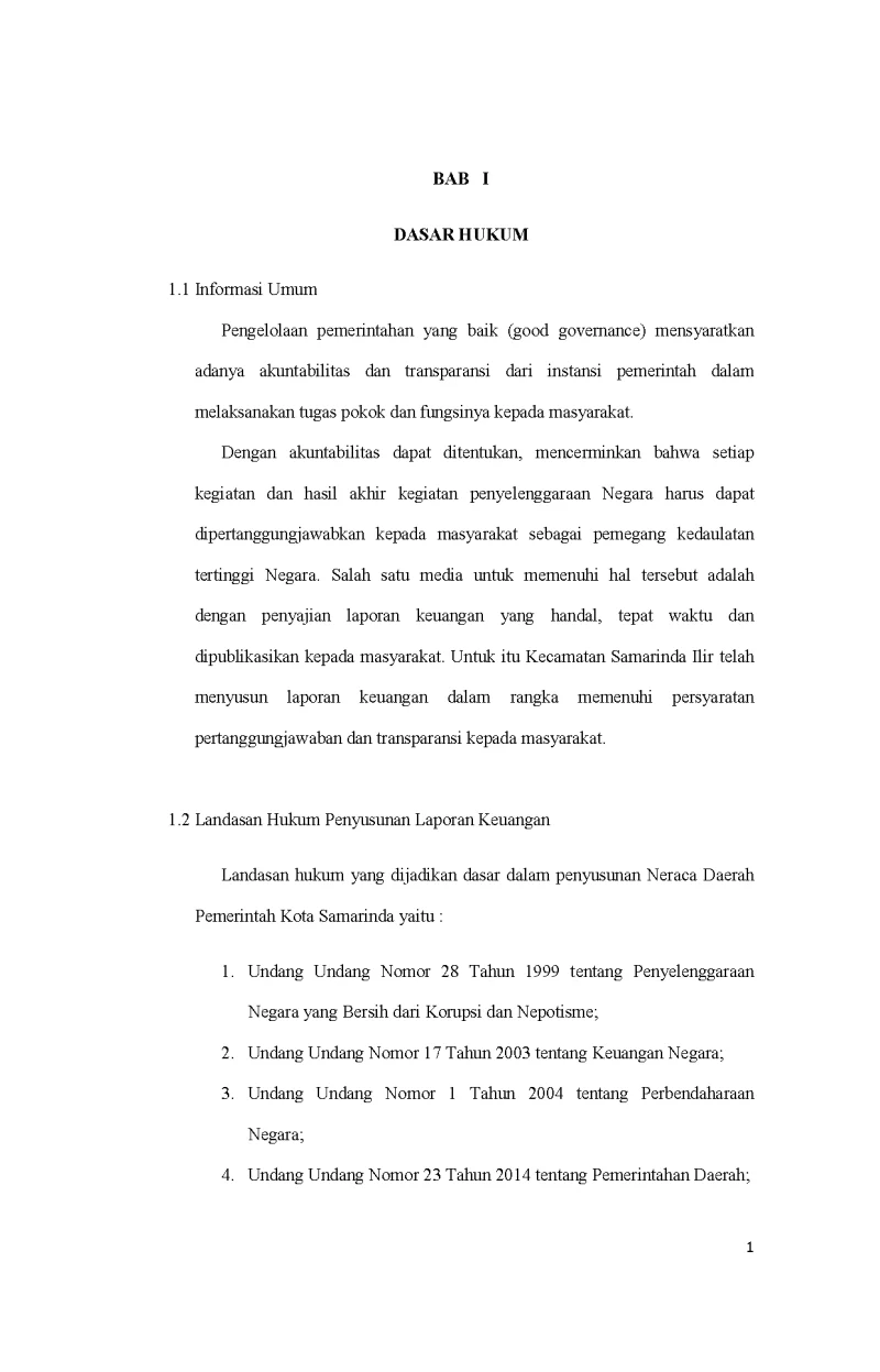 LAPORAN KEUANGAN KECAMATAN SAMARINDA ILIR TAHUN 2019