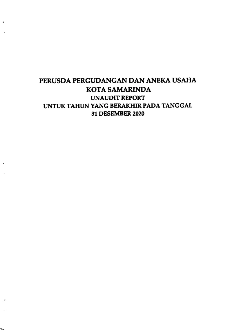 Laporan Keuangan PDPAU Tahun 2020