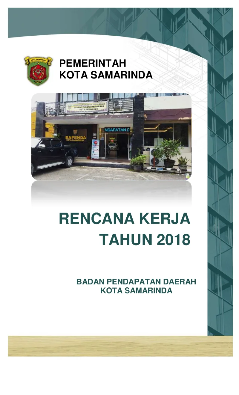 RENJA Badan Pendapatan Daerah 2018