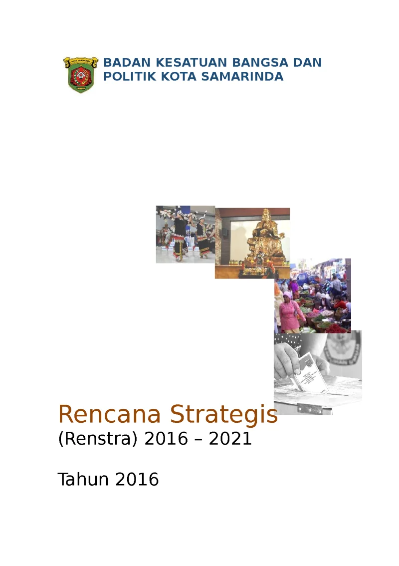 RENSTRA Badan Kesatuan Bangsa dan Politik 2016-2021