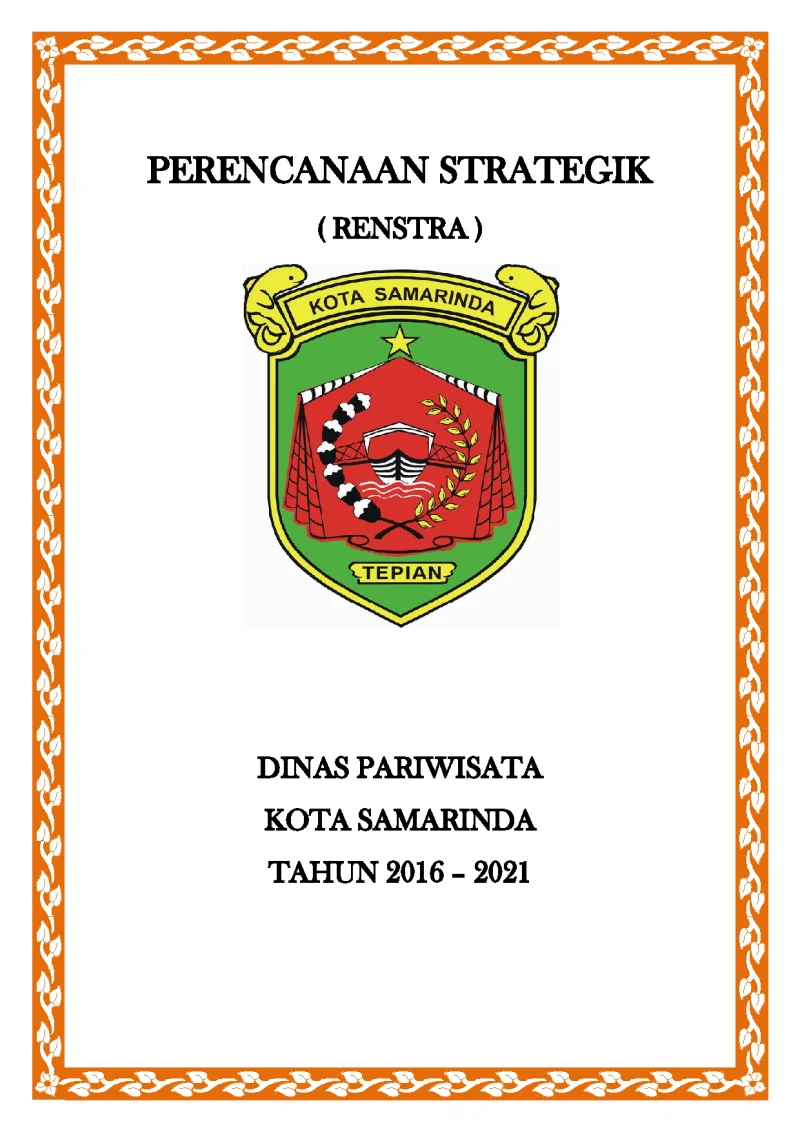RENSTRA Dinas Pariwisata 2016-2021