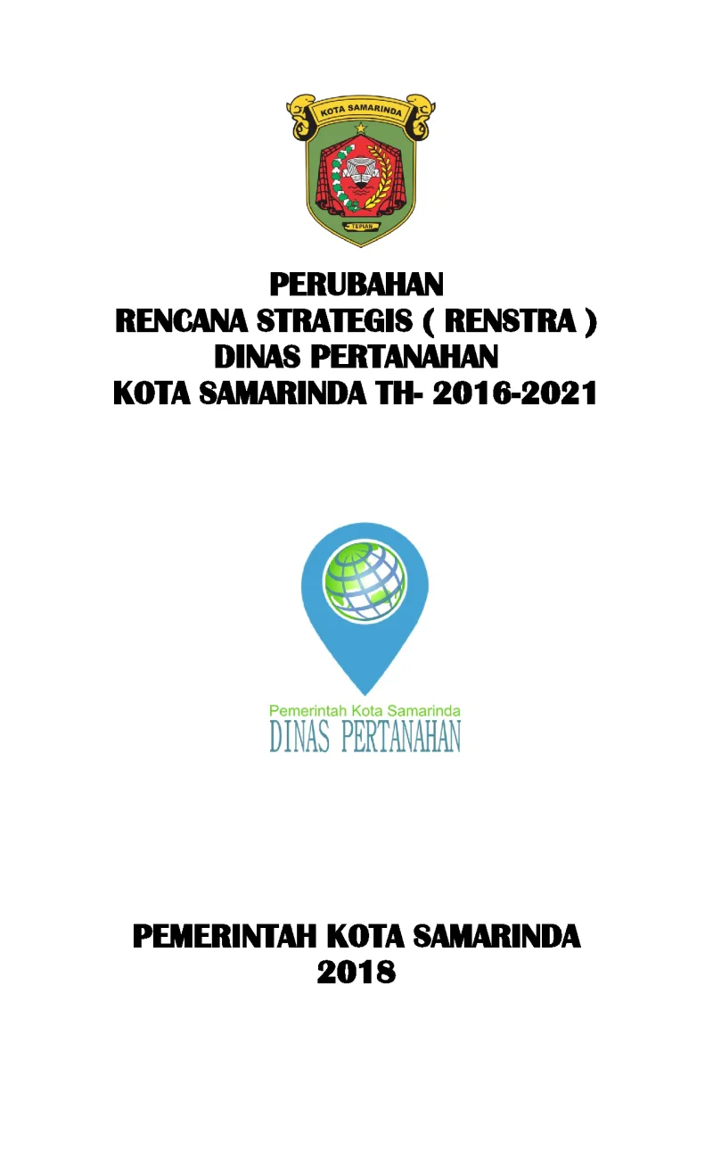 RENSTRA Dinas Pertanahan 2016-2021