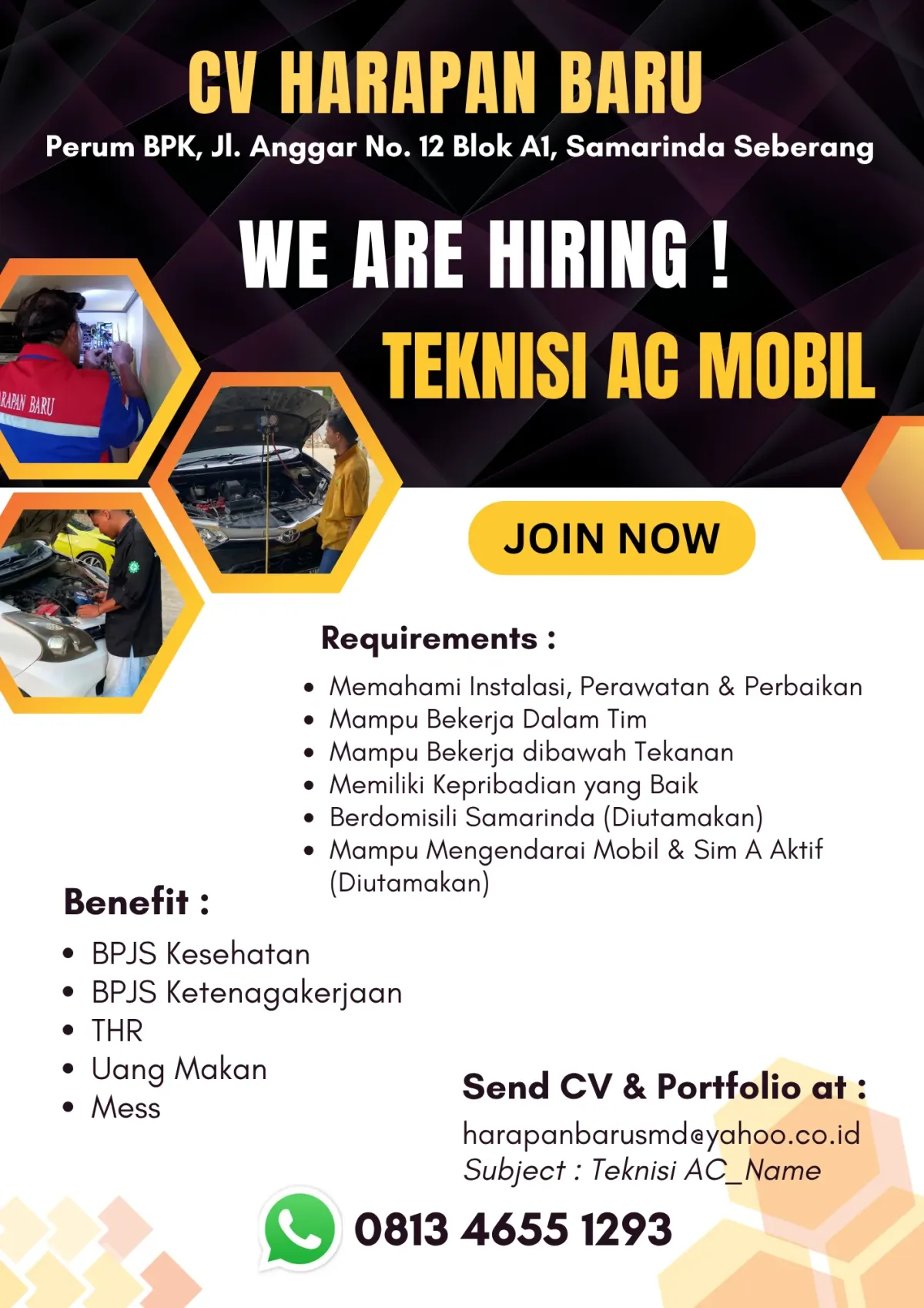 TEKNISI ac mobil & alat berat