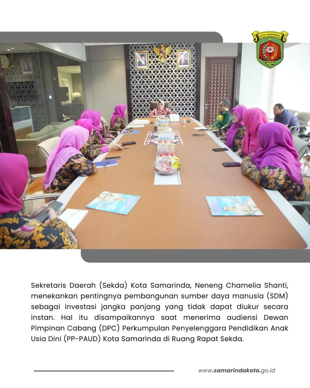Audiensi dengan PP-PAUD, Sekda Samarinda Tekankan Pembangunan SDM sebagai Aset Tak Berwujud