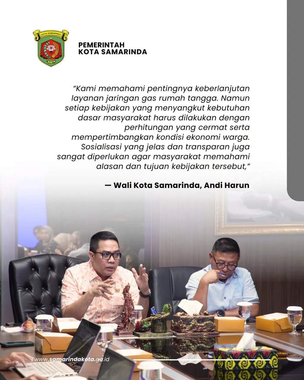 Kementerian ESDM Sambangi Balaikota, Tarif Jargas Samarinda Bakal Disesuaikan
