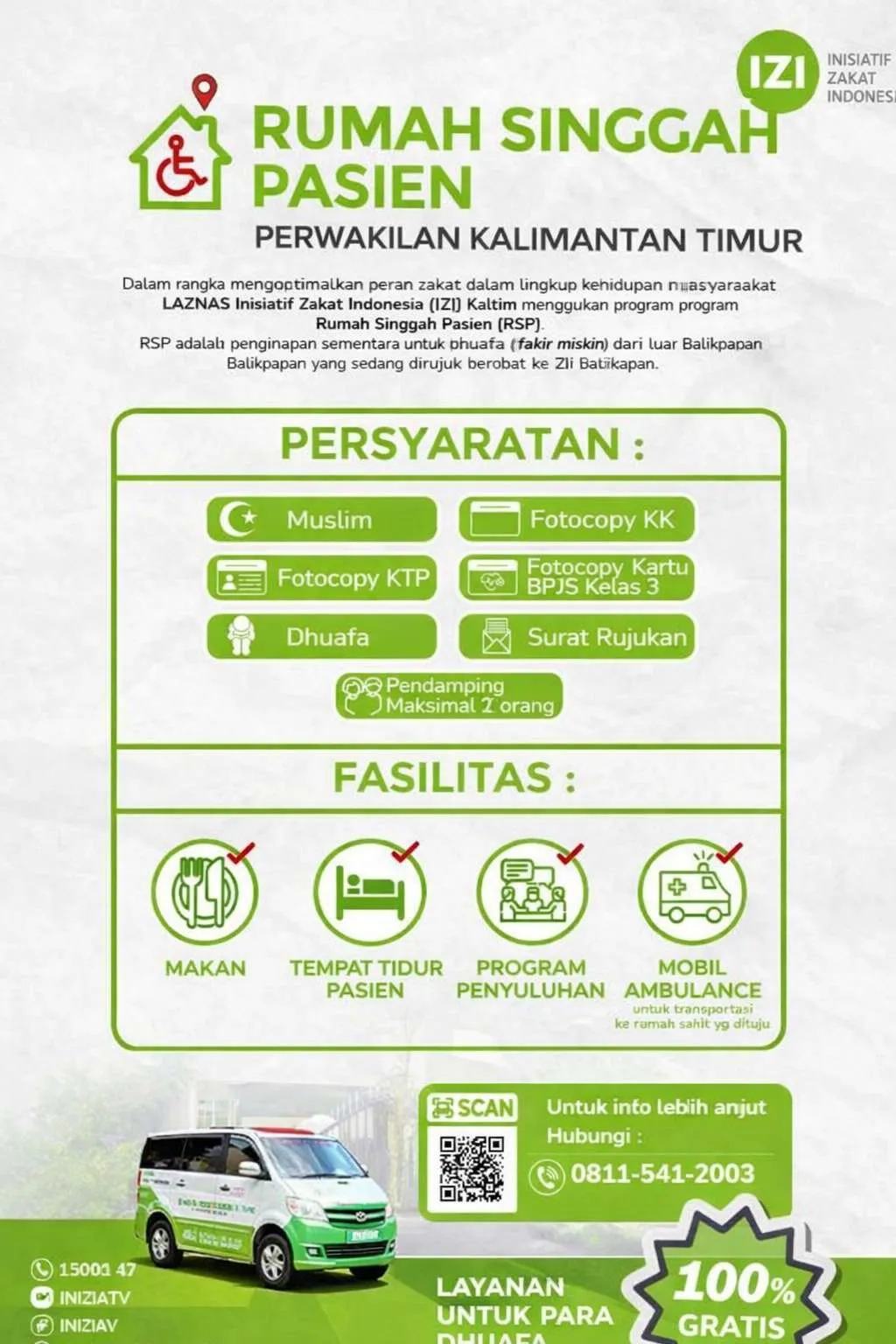 Rumah Singgah Pasien IZI Kaltim