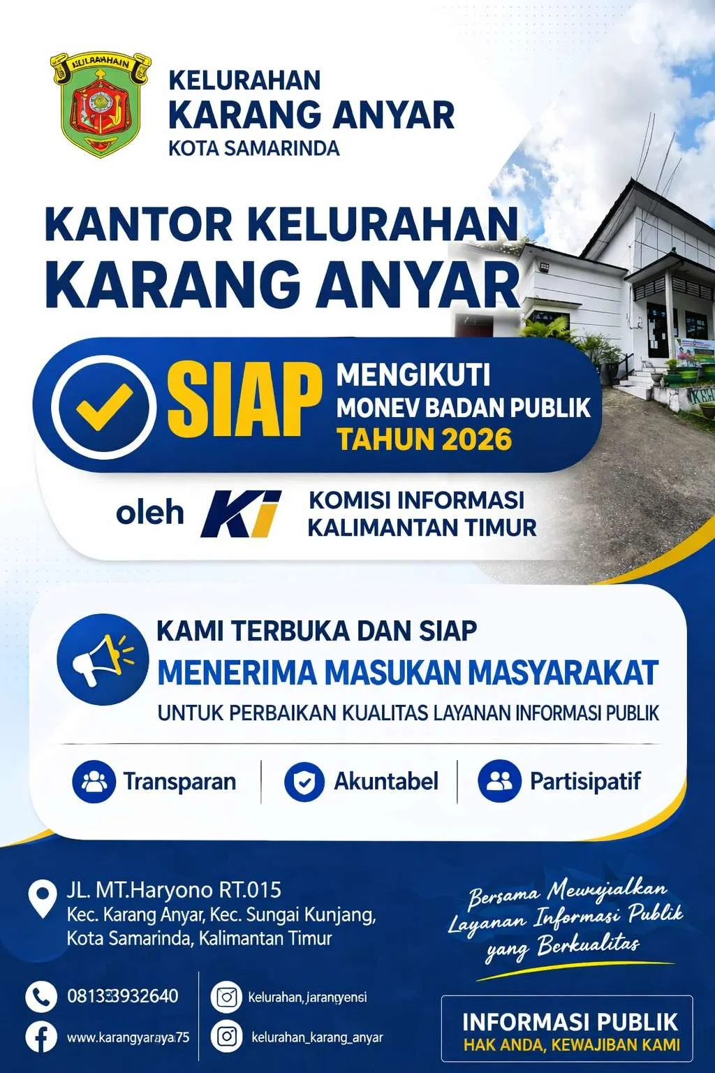 Kelurahan Karang Anyar Siap Mengikuti Monev Badan Publik Tahun 2026