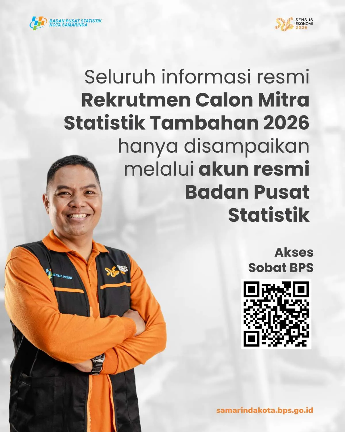 Rekrutmen Calon Mitra Statistik Tambahan 2026