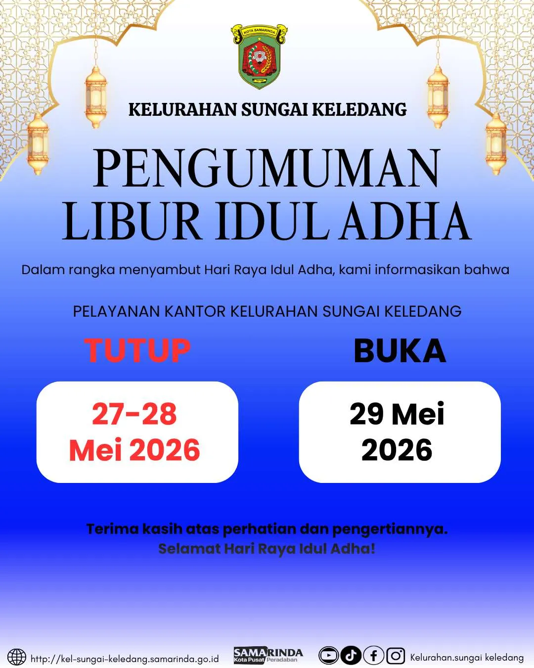 PELAYANAN KANTOR KELURAHAN SUNGAI KELEDANG 