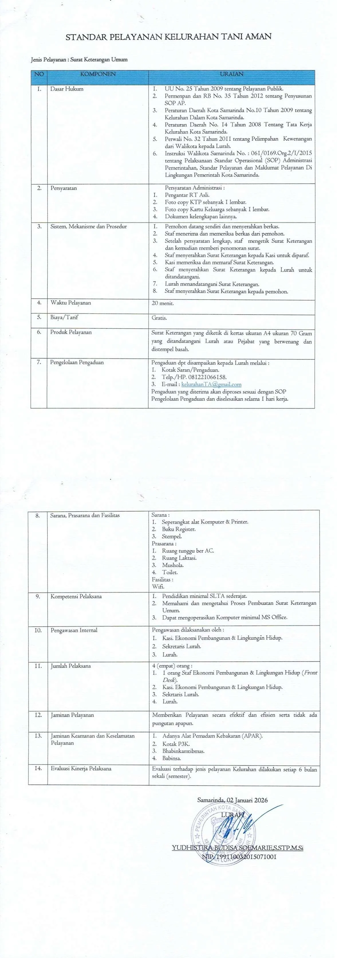 SURAT KETERANGAN UMUM