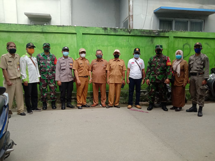 Razia Gabungan Taat Masker Kec sungai pinang, kel. bandara, kel SPD, babinsa dan babinkamtionas tgl 10 Mei  2021