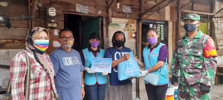 Penerimaan bantuan dari Budhis Center Samarinda tanggal 19 mei 2021