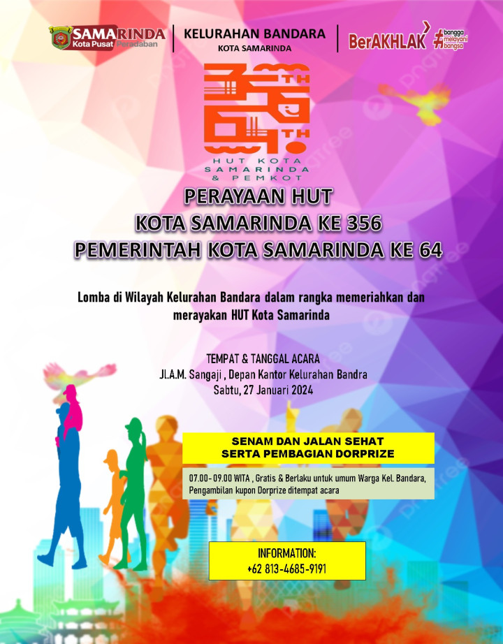 HUT KOTA SAMARINDA KE 356 PEMERINTAH KOTA SAMARINDA KE 64 TAHUN  2024