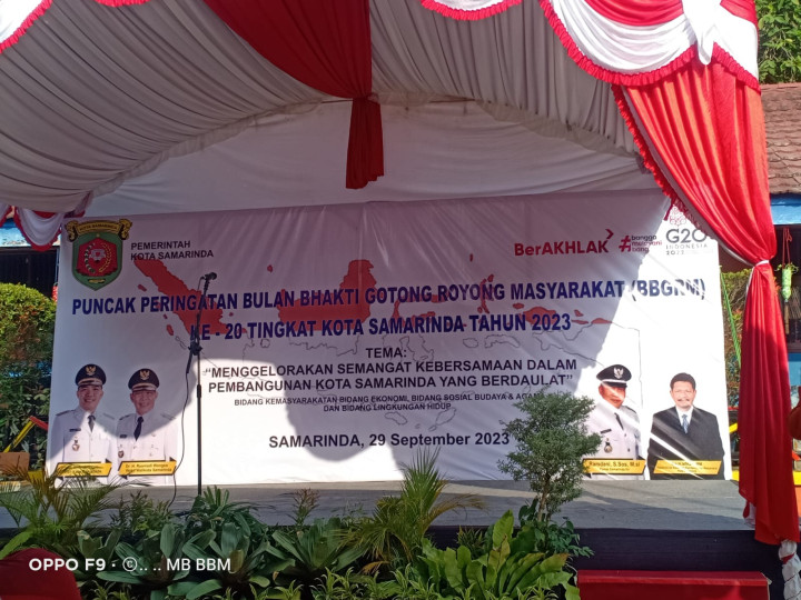 Pelaksnaan Puncak Peringatan Bulan Bhakti Gotong Royong Masyarakat (BBGRM) Ke-20 Tahun 2023 Dan Pembagian Hadiah Untuk Pemenang Lomba Kelurahan Tingkat Kota Samarinda