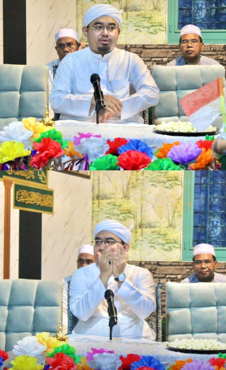 Menghadiri Peringgatan  Maulid Nabi Muhammad SAW 12 Rabiul Awal 1445 H dikediaman Ketua LPM (Bapak H. Asmuri)