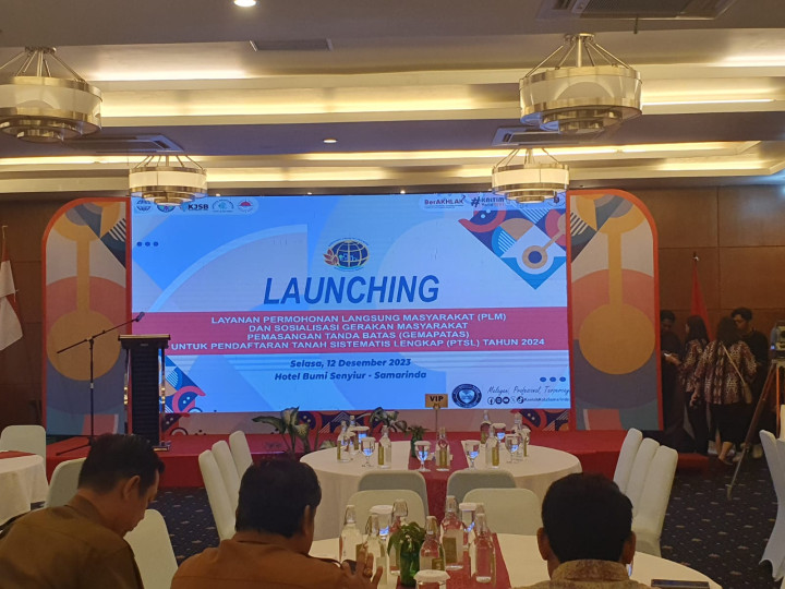 Launching Layanan Permohonan Langsung Masyarakat (PLM), Penandatanganan Perjanjian Kerjasama dan Sosialisasi Gerakan Masyarakat Pemasangan Tanda Batas (GEMAPATAS) untuk Pendaftaran Tanah Sistematis Lengkap (PTSL) Tahun 2024