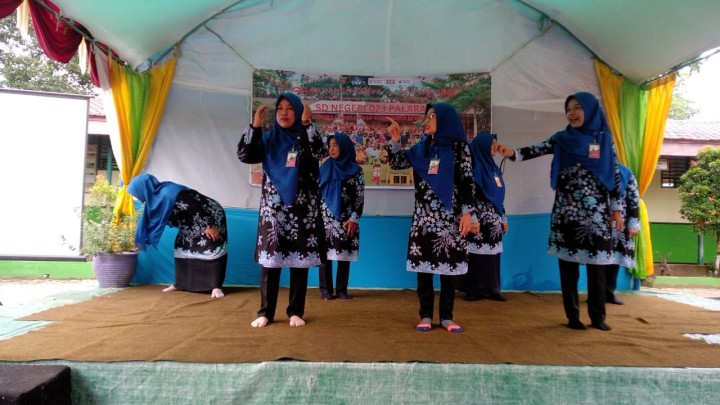 Kegiatan Panen Karya pentas Seni di SDN 023 Kelurahan Bantuas