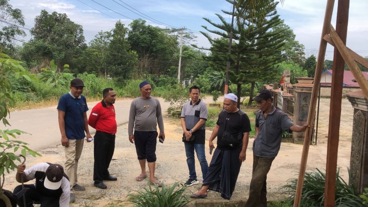 Survey lokasi pembuatan pos kamling keamanan untuk masyarakat kelurahan bantuas di jalan Al- hasne rt 05