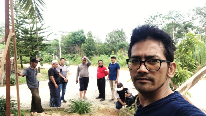 Survey lokasi pembuatan pos kamling keamanan untuk masyarakat kelurahan bantuas di jalan Al- hasne rt 05