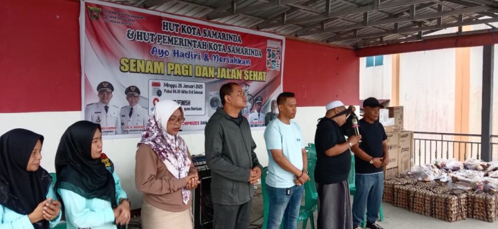 Kegiatan Senam dan Jalan sehat dalam rangka hari jadi Kota Samarinda ke-357 dan HUT Pemkot Samarinda ke-65 Perihal: Kegiatan Senam dan Jalan sehat dalam rangka hari jadi Kota Samarinda ke-357 dan HUT Pemkot Samarinda ke-65	Tempat: Halaman Gedung serbaguna Kelurahan Bantuas Penyelenggara: Kelurahan Bantuas dan Panita jalan sehat Waktu: 26 January 2025, 07:00 AM