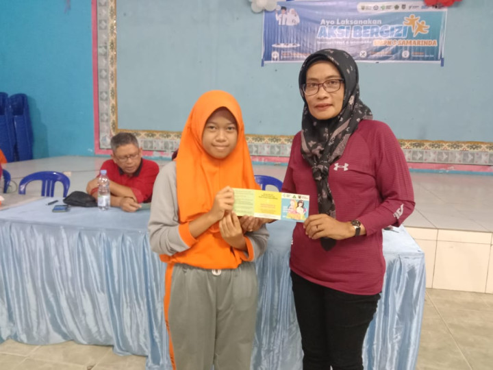 Tgl 25 Agustus 2023, Acara Aksi Gizi Di SMP 3 Samarinda dan di hadiri Oleh kecamatan Samarinda Seberang, kelurahan Baqa, puskesmas dan kepala sekola SMP 3  Samarinda,