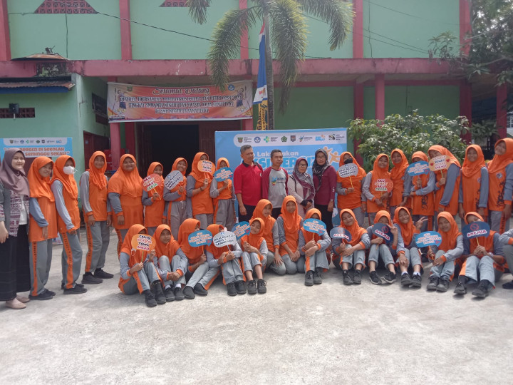Tgl 25 Agustus 2023, Acara Aksi Gizi Di SMP 3 Samarinda dan di hadiri Oleh kecamatan Samarinda Seberang, kelurahan Baqa, puskesmas dan kepala sekola SMP 3  Samarinda,
