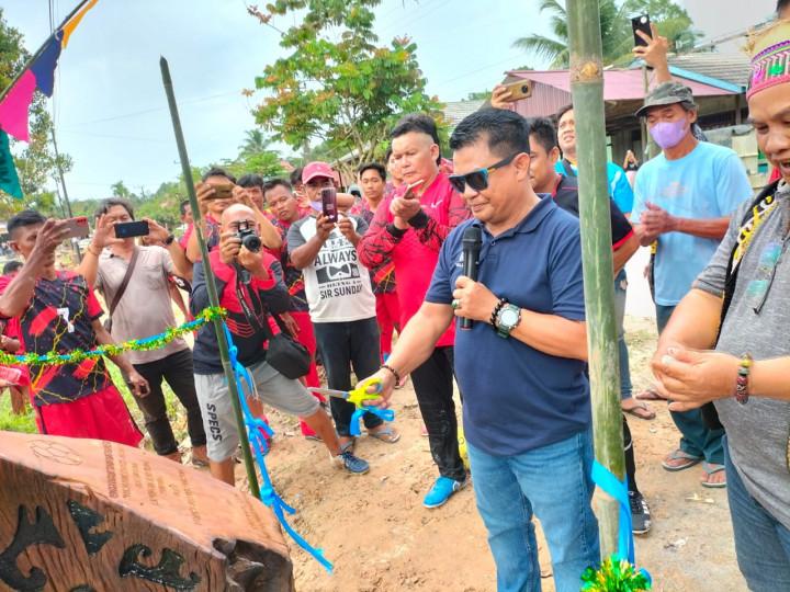 Peresmian Lapangan Ajay Piling di Desa Budaya Pampang, tgl 21 Mei 2022