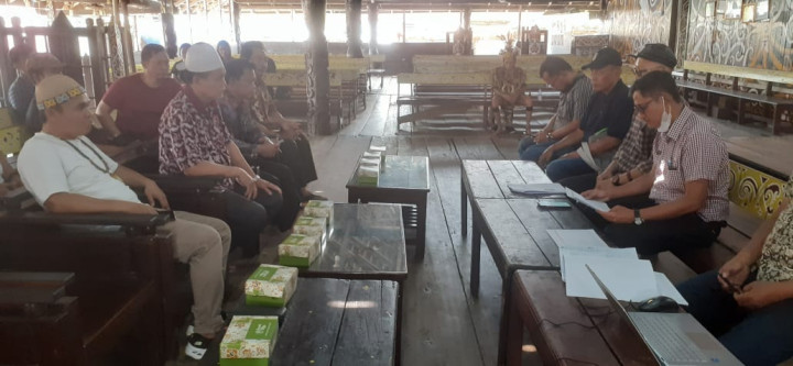 Rapat persiapan renovasi lamin adat pampang agustus 2023