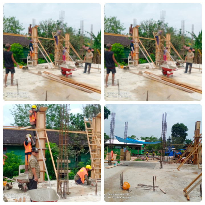 kegiatan lurah peninjauan lokasi rehab lamin adat