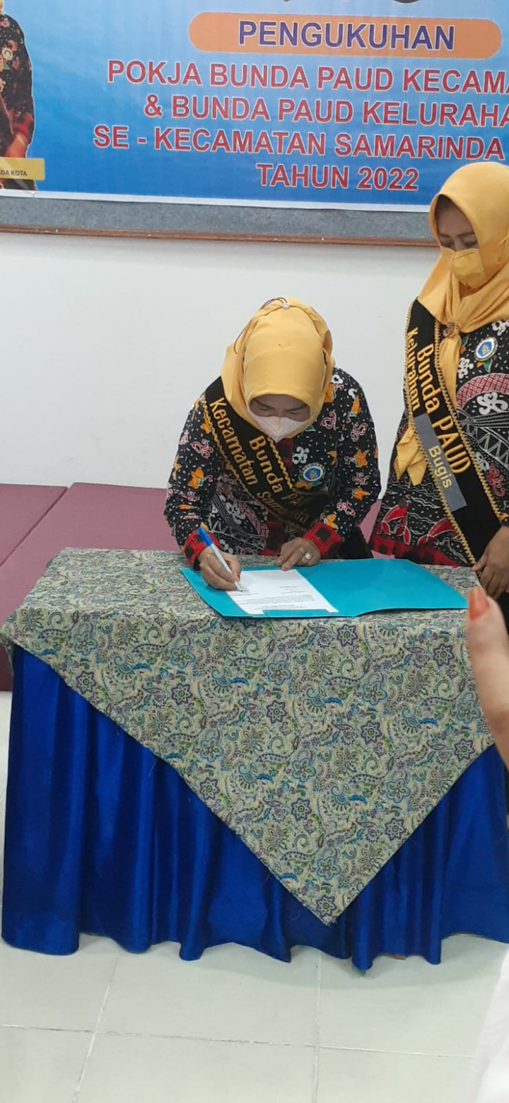 Acara Pengukuhan Pokja Bunda Paud Kecamatan &  Bunda Paud Kelurahan Se Kec. Samarinda kota Tahun 2022