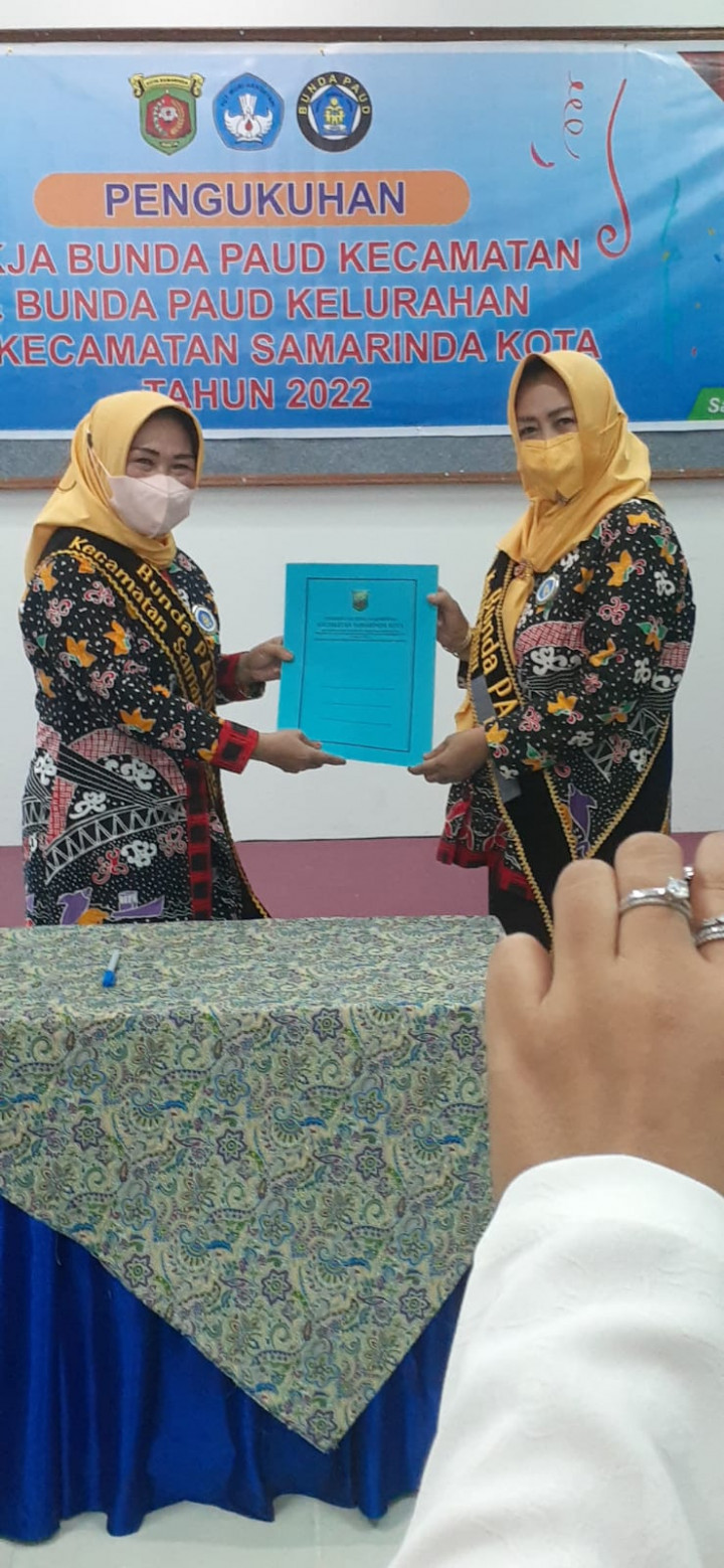Acara Pengukuhan Pokja Bunda Paud Kecamatan &  Bunda Paud Kelurahan Se Kec. Samarinda kota Tahun 2022