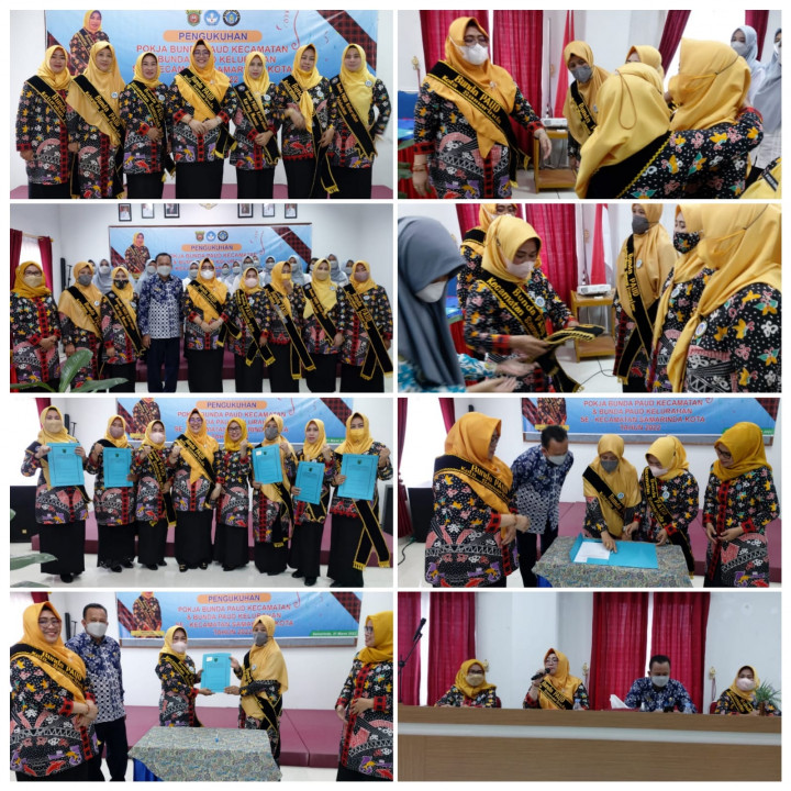 Acara Pengukuhan Pokja Bunda Paud Kecamatan &  Bunda Paud Kelurahan Se Kec. Samarinda kota Tahun 2022