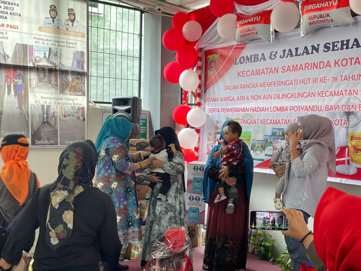 Penyerahan Hadiah Lomba Posyandu Bayi dan Balita Sehat Tingkat Kecamatan Samarinda Kota