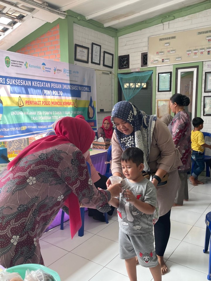 Pelaksanaan kegiatan PIN Polio Dosis tahap 1 Bulan Juli 2024