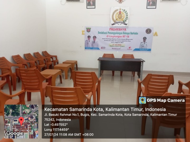 Sosialisasi Penanggulangan Bahaya Narkoba di lingkungan RT. 19 kelurahan Bugis