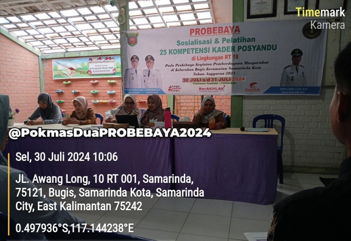 Sosialisasi dan Pelatihan 25 Kompetensi Kader Posyandu di Lingkungan RT.18 Kelurahan Bugis