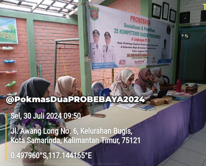 Sosialisasi dan Pelatihan 25 Kompetensi Kader Posyandu di Lingkungan RT.18 Kelurahan Bugis