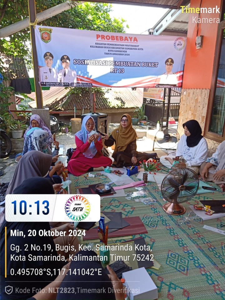Sosialisasi Pembuatan Buket Snack RT. 13 Kelurahan Bugis