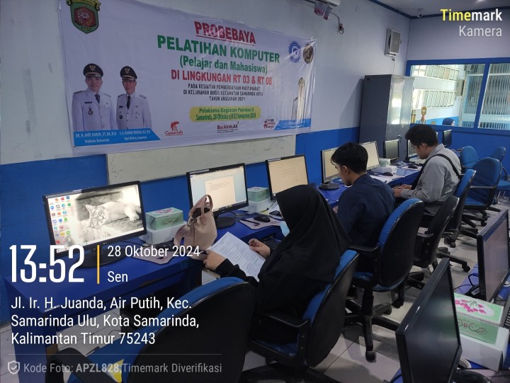 Pelatihan Komputer di lingkungan RT. 03 dan RT. 08 Kelurahan Bugis