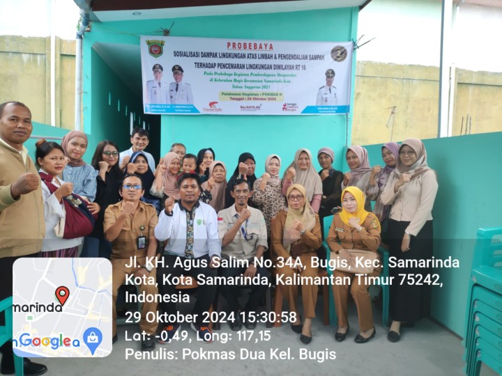Sosialisasi Dampak Lingkungan Atas Limbah dan Pengendalian Sampah Terhadap Pekerjaan Lingkungan RT. 16 Kelurahan Bugis