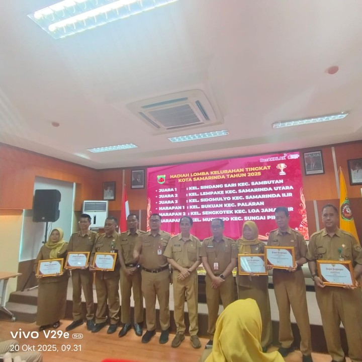 Evaluasi Capaian Prodeskel & Epdeskel Serta Pemberian Hadiah Lomba Kelurahan Kota Samarinda Tahun 2025