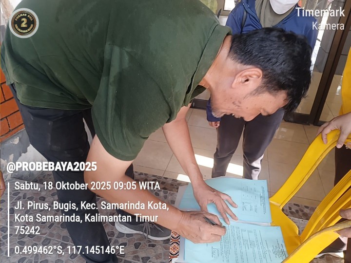 Serah Terima Pengadaan Barang Sarana dan Prasarana Sosial Budaya RT 08 – PROBEBAYA TA 2025