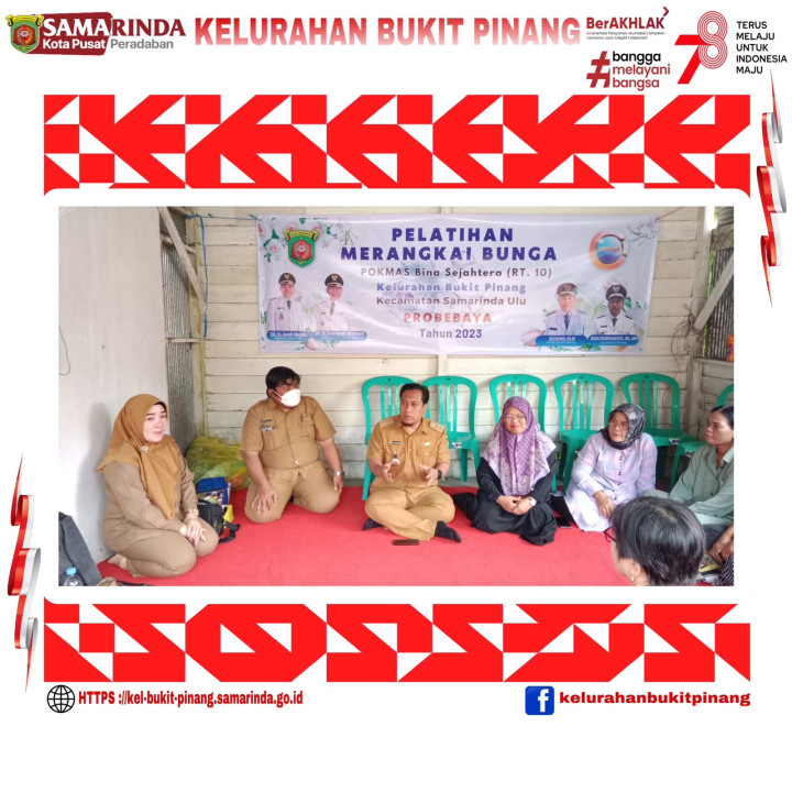 Pelatihan Merangkai Bunga di RT.10 Jl.P.Suryanata Perum Puspita Kegiatan Pemberdayaan Masyarakat