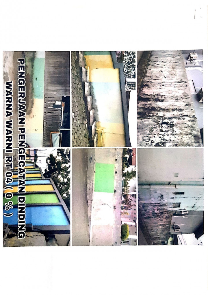Pembangunan Gapura Jl.Bhayangkra Gg.IB RT.04 RT 4 dan Pengecatan Dinding Warna warni
