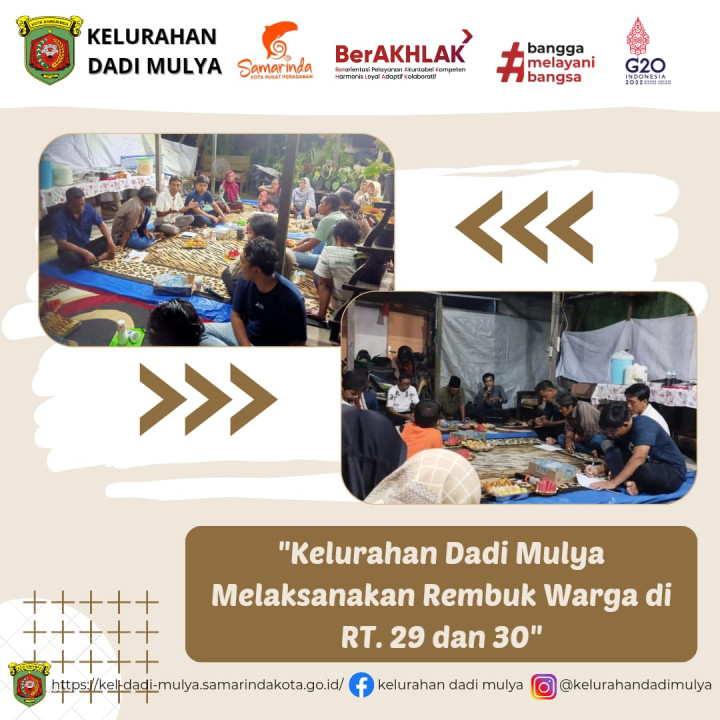 AGENDA KELURAHAN DADI MULYA BULAN DESEMBER 2023