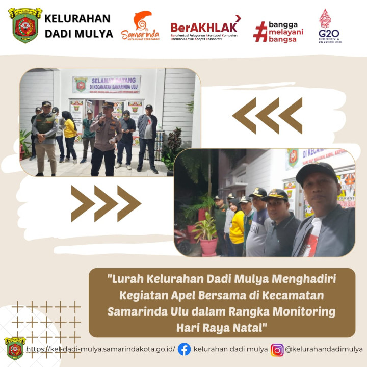 AGENDA KELURAHAN DADI MULYA BULAN DESEMBER 2023