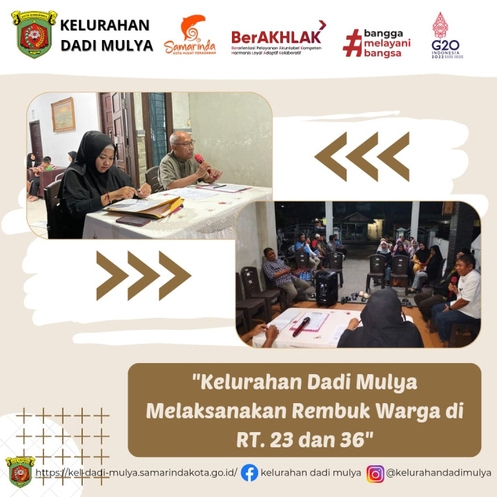 AGENDA KELURAHAN DADI MULYA BULAN DESEMBER 2023